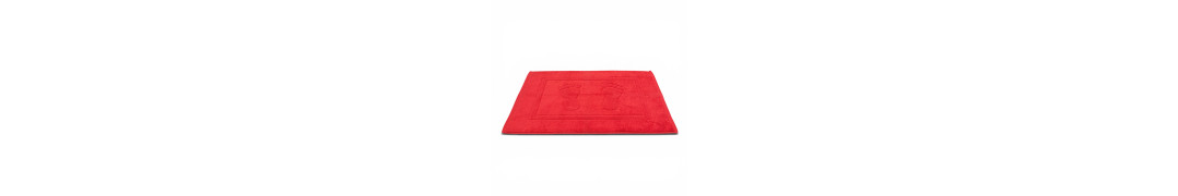 Alfombra de baño D20 Rojo 100% algodón | Fabricado en Portugal