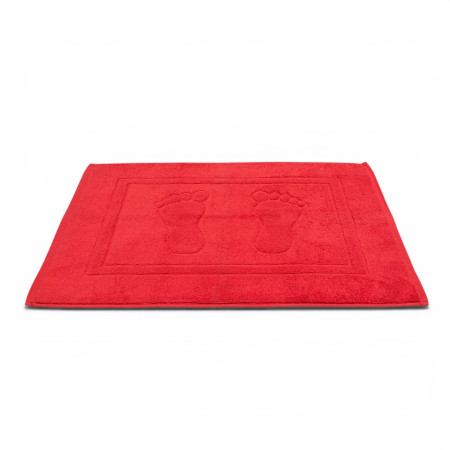 Alfombra de baño D20 Rojo 100% algodón | Fabricado en Portugal