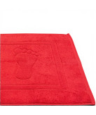 Alfombra de baño D20 Rojo 100% algodón | Fabricado en Portugal