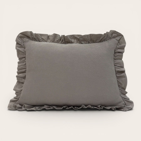 Almofada Cefalù Taupe em 100% Algodão | Laura Home