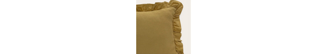 Cojín Cefalú Amarillo 100% Algodón | Laura Home