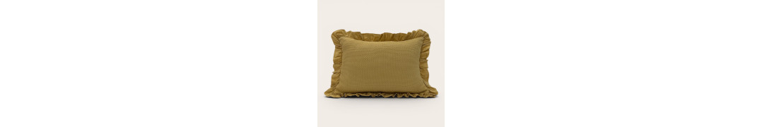 Almofada Cefalù Amarelo em 100% Algodão | Laura Home