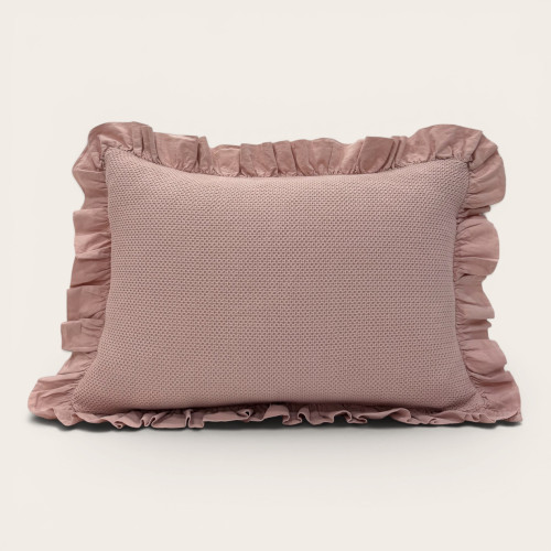 Almofada Cefalù Rosa em 100% Algodão | Laura Home