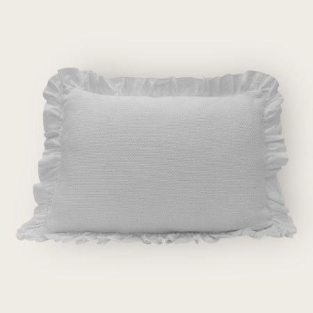 Almofada Cefalù Branco em 100% Algodão | Laura Home