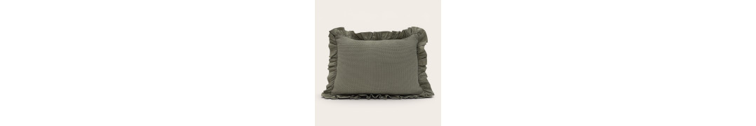 Almofada Cefalù Verde em 100% Algodão | Laura Home