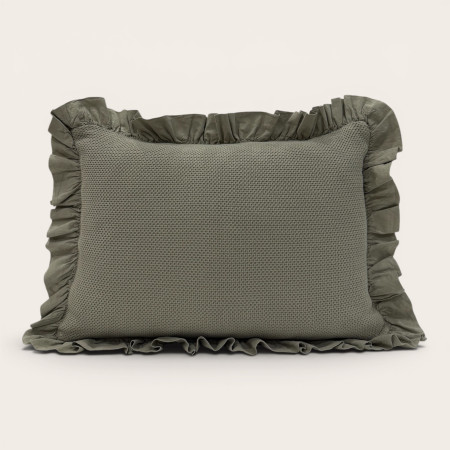 Almofada Cefalù Verde em 100% Algodão | Laura Home