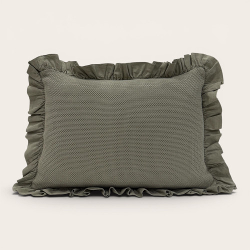 Almofada Cefalù Verde em 100% Algodão | Laura Home