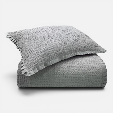Edredón Tana Gris 100% Algodón Textura Waffle | Laura Home
