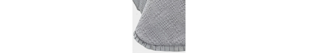 Edredão Tana Cinzento 100% Algodão Textura Waffle | Laura Home