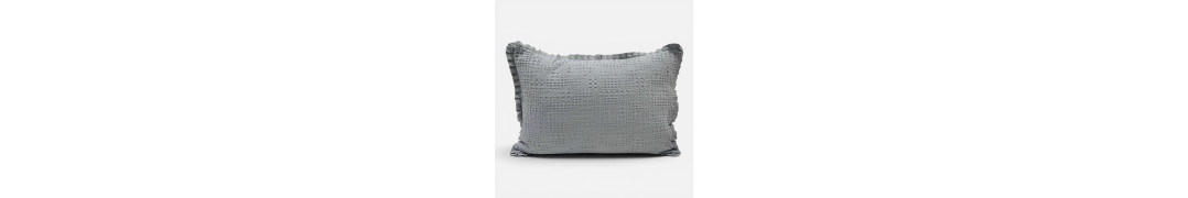 Edredão Tana Cinzento 100% Algodão Textura Waffle | Laura Home
