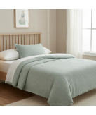 Edredón Tana Verde Agua 100% Algodón Textura Waffle | Laura Home