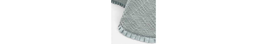 Edredão Tana Verde Água 100% Algodão Textura Waffle | Laura Home