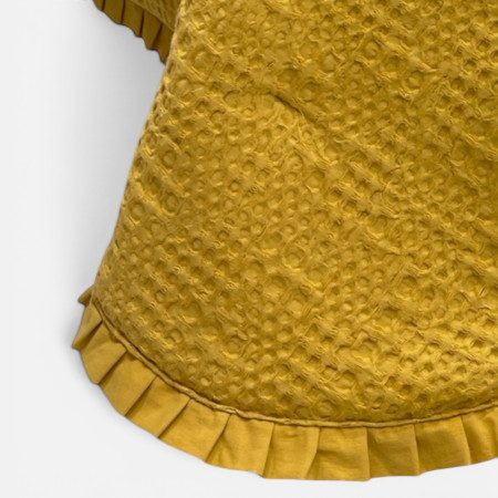 Edredão Tana Amarelo 100% Algodão Textura Waffle | Laura Home