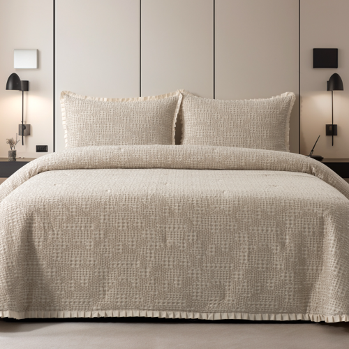 Edredón Tana Lino 100% Algodón Textura Waffle | Laura Home