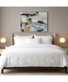Edredón Damasco Blanco 100% Algodón Textura floral| Laura Home