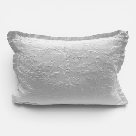 Edredón Damasco Blanco 100% Algodón Textura floral| Laura Home