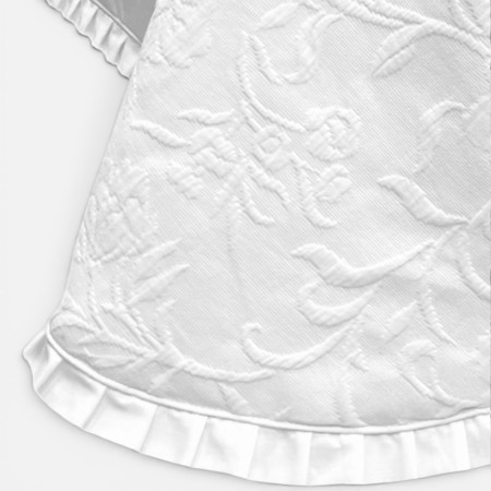 Edredón Damasco Blanco 100% Algodón Textura floral| Laura Home