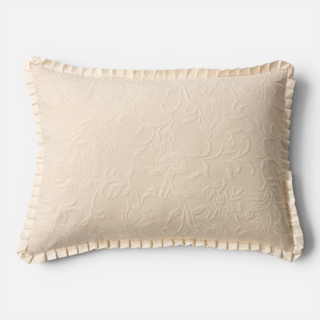 Edredón Damasco Beige 100% Algodón Textura floral| Laura Home