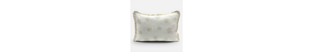 Edredão Marinho com Padrão de Corais Beges 100% Algodão | Laura Home