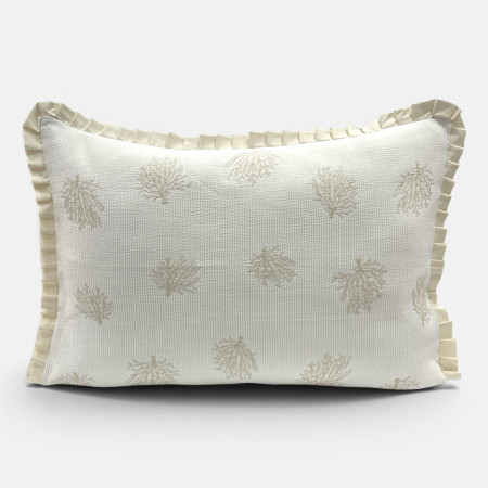 Edredão Marinho com Padrão de Corais Beges 100% Algodão | Laura Home