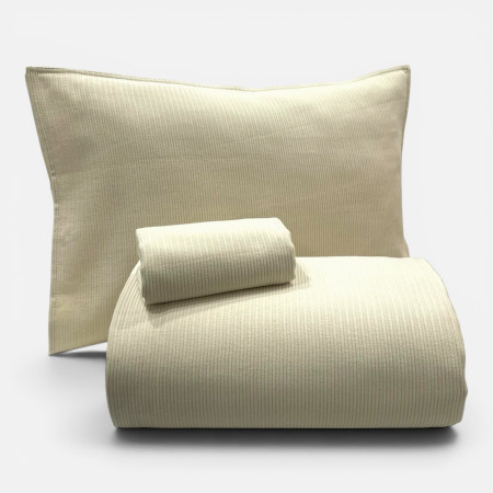 Capa de Edredão Donek Bege 100% Algodão | Laura Home