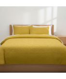 Funda Nórdica Tana Waffle Amarillo 100% algodón | Laura Home