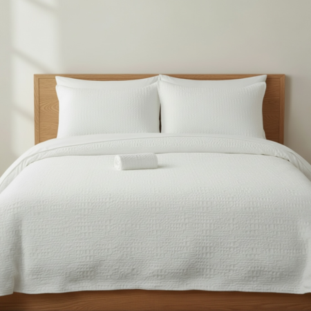Funda Nórdica Tana Waffle Blanco 100% algodón | Laura Home