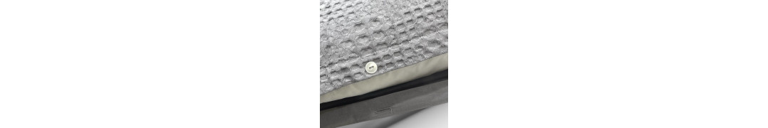 Capa de Edredão  Tana - Waffle Cinzento 100% Algodão | Laura Home