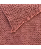 Manta Waffle Tana Terracota 100% algodón | Laura Home