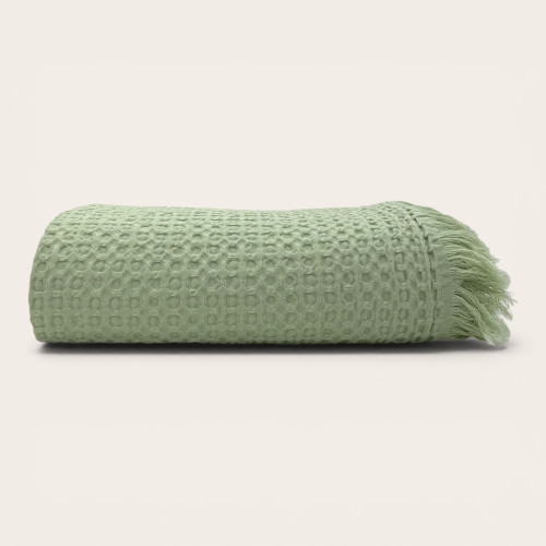 Manta Waffle Tana Verde 100% algodón | Laura Home
