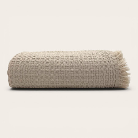 Manta Waffle Tana Camel 100% algodón | Laura Home