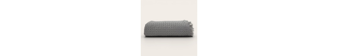 Manta Waffle Tana Gris 100% algodón | Laura Home