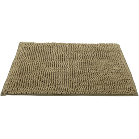 Tapete Shaggy Bege Antiderrapante em MicroChenille | Laura Home