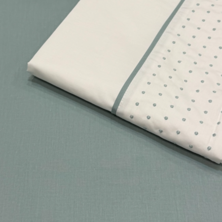 Juego de sábanas Boémia Verde Agua Percal 300 hilos | Laura Home