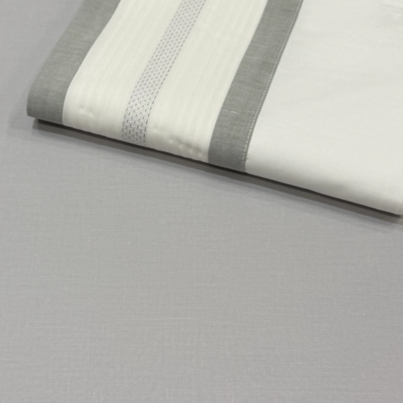Juego de sábanas Percal 300 hilos Pregas Gris| Laura Home