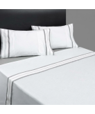 Jogo de Cama Percal 300 Fios Pregas Cinzento| Laura Home