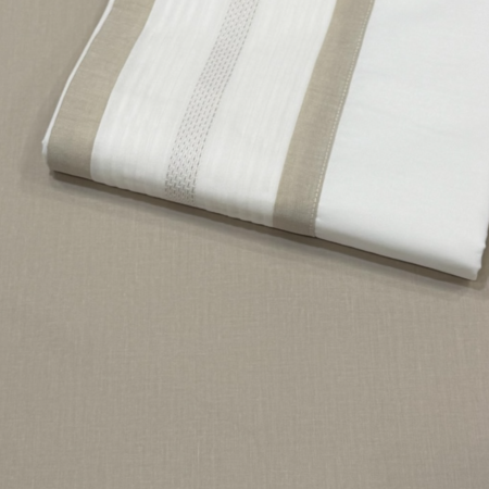 Jogo de Cama Percal 300 Fios Pregas Taupe| Laura Home