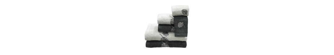Conjunto de Banho Parra Cinza: 100% Algodão 550g | Laura Home
