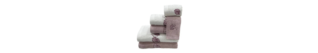Juego de baño Parra Rosa: 100% Algodón 550g | Laura Home