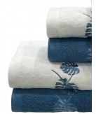 Juego de baño Parra Azul Petróleo: 100% Algodón 550g | Laura Home