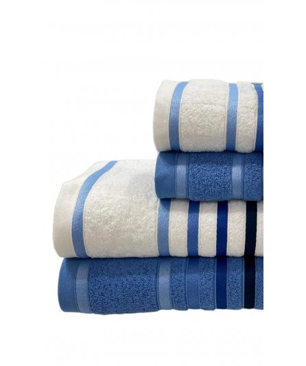 Conjunto de Banho D24 Azul: 100% Algodão 550g | Laura Home