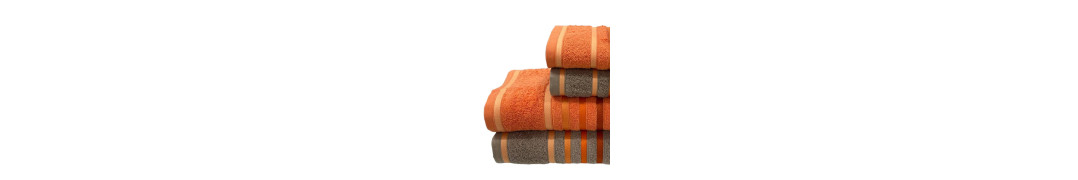 Conjunto de Banho D24 Taupe/Laranja: 100% Algodão 550g | Laura Home