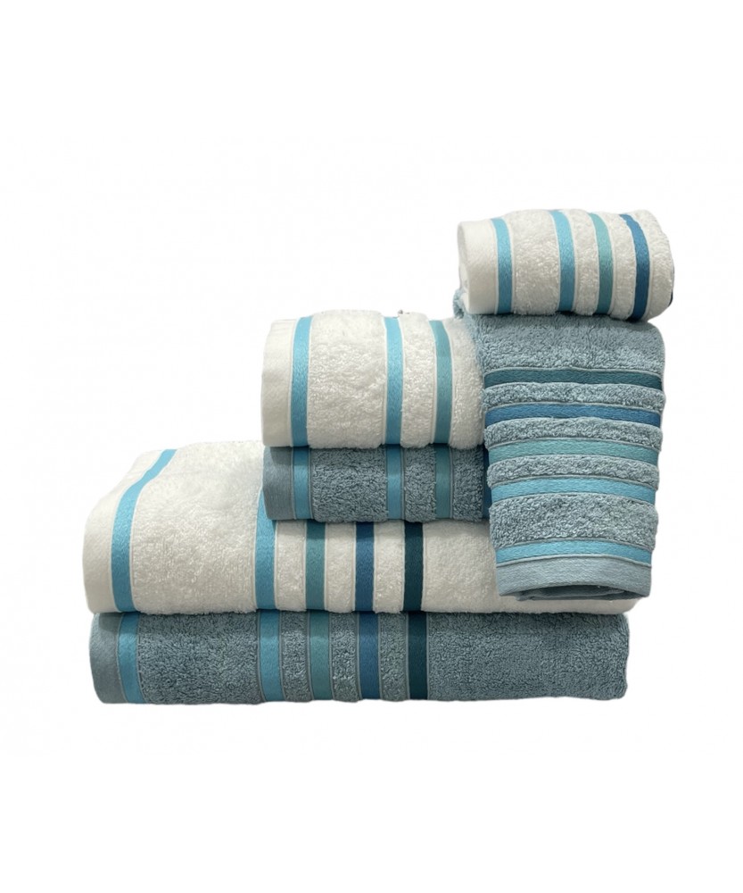 Conjunto de Banho D24 Verde Água: 100% Algodão 550g | Laura Home