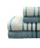 Juego de Baño D24 Verde Água 100% Algodón | Laura Home