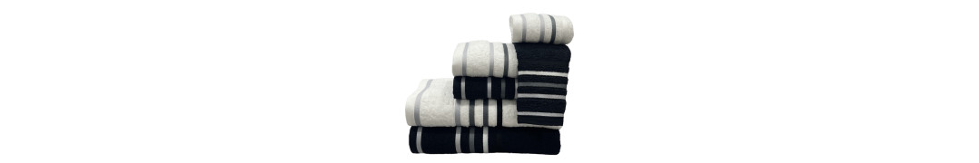 Juego de Baño D24 Negro y Blaco 100% Algodón | Laura Home