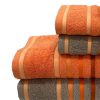 Conjunto de Banho D24 Taupe/Laranja