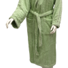 Albornoz Rizo Liso Verde Seco Roupão Felpo Liso Verde Seco