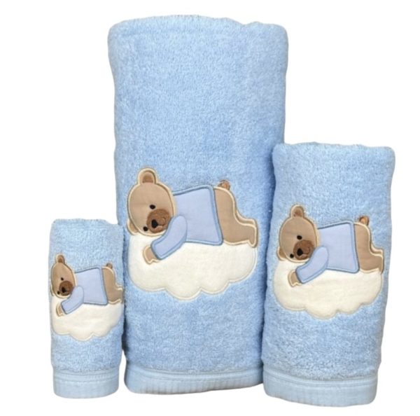 Jogo Banho Urso Nuvem Azul Jogo Banho Urso Nuvem Azul