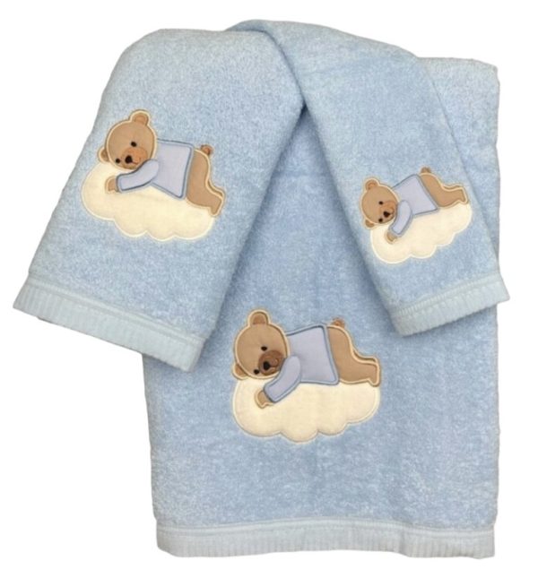 Jogo Banho Urso Nuvem Azul Jogo Banho Urso Nuvem Azul
