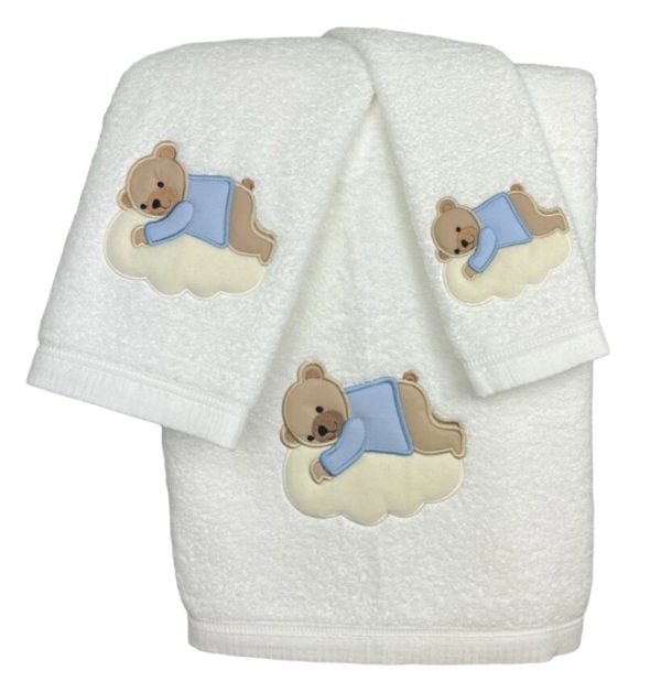 Jogo Banho Urso Nuvem Branco